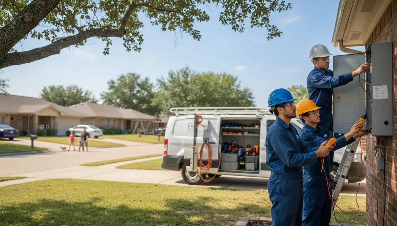 Certified electrician providing emergency electrical services in Munden, KS